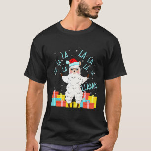 Falala Llama Stuff Christmas Garland Merry Christm T-Shirt