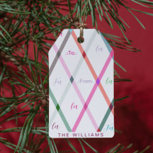 Falala To and From Chequered Pattern Christmas