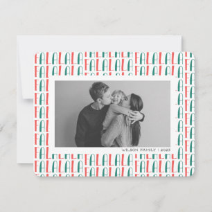 Falalala Joy Christmas Family Photo  Holiday Card