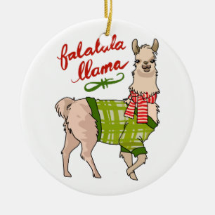 Falalala Llama Ceramic Ornament