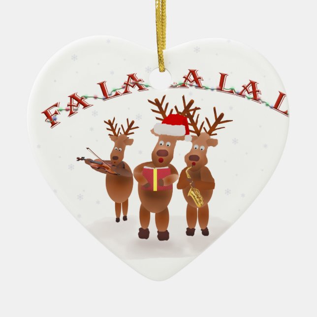 FALALALA.png Ceramic Ornament (Front)