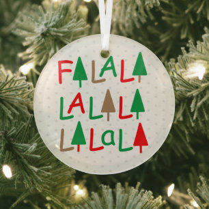 Falalalala... Christmas trees simple Ornament