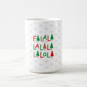 Falalalalalalalala Christmas trees red green Coffee Mug