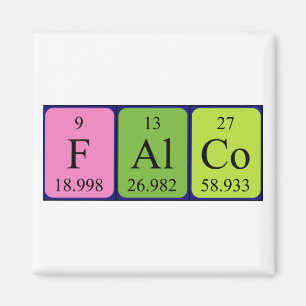 Falco periodic table name magnet
