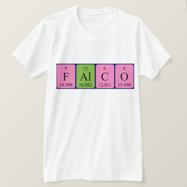 Falco periodic table name shirt (Design Front)