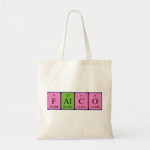 Falco periodic table name tote bag