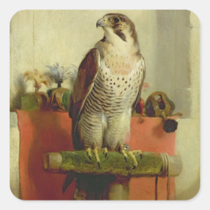 Falcon, 1837 square sticker