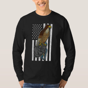 Falcon American Flag Falconry T-Shirt