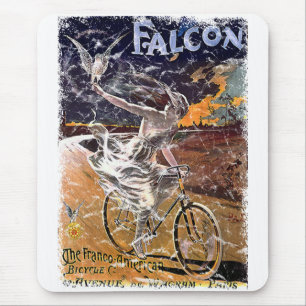 Falcon Bicycle - distressed Mouse Pad