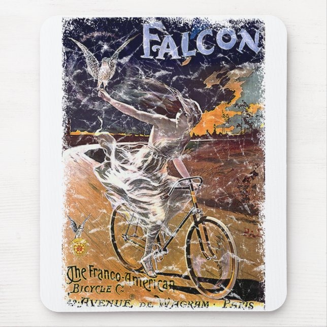 Falcon Bicycle - distressed Mouse Pad (Front)