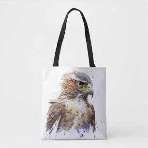 Falcon Bird Portrait Animal Painting Wildlife Free Tote Bag