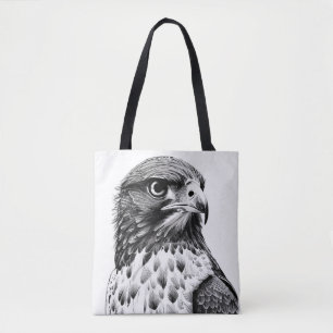 Falcon Bird Wild Nature Animal Illustration Art Tote Bag
