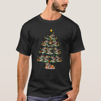 Falcon Bird  Xmas Lights Falcon Christmas Tree T-Shirt