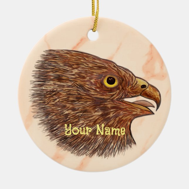 Falcon Ceramic Ornament (Front)