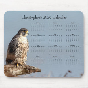 Falcon - Customizable full year 2026 calendar Mouse Pad
