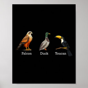 Falcon Duck Toucan Birds Subtle Anti Trump _1 Poster