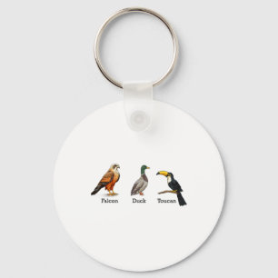 Falcon Duck Toucan Birds Subtle Anti Trump Key Ring