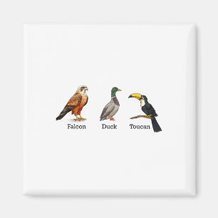 Falcon Duck Toucan Birds Subtle Anti Trump Magnet
