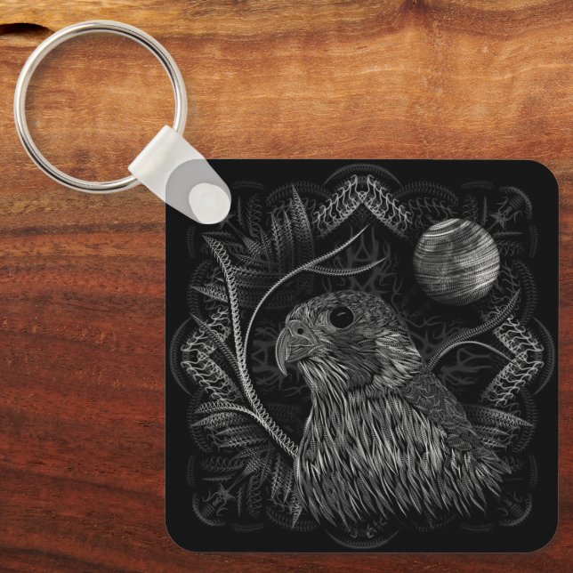 Falcon Full Moon Key Ring (Front)