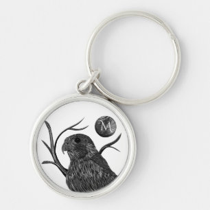 Falcon Full Moon Monogram Key Ring