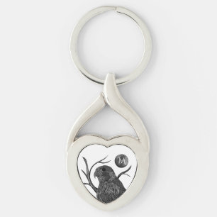 Falcon Full Moon Monogram Key Ring