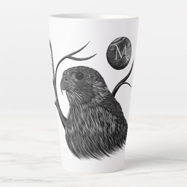 Falcon Full Moon Monogram Latte Mug (Front)