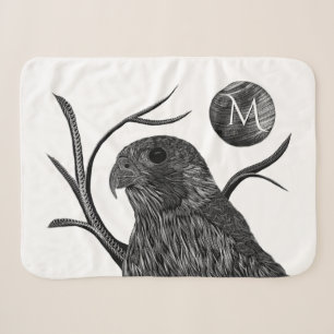 Falcon Full Moon Monogram Sherpa Blanket