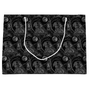 Falcon Full Moon Pattern Large Gift Bag