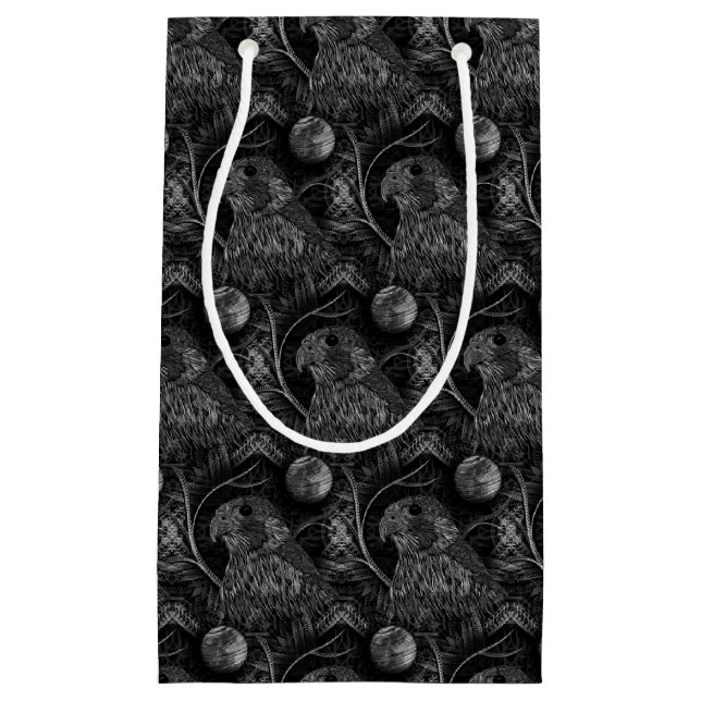 Falcon Full Moon Pattern Small Gift Bag (Front)