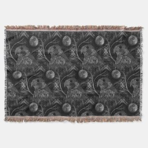 Falcon Full Moon Pattern Throw Blanket