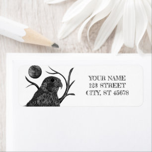 Falcon Full Moon Return Address Label