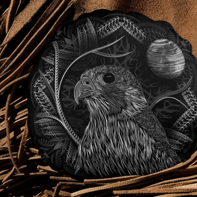 Falcon Full Moon Round Cushion (Creator Uploaded)