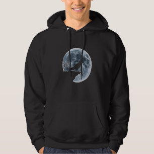 Falcon Halloween Costume Moon Silhouette Creepy Hoodie