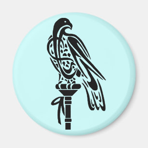 Falcon on Block Perch Magnet