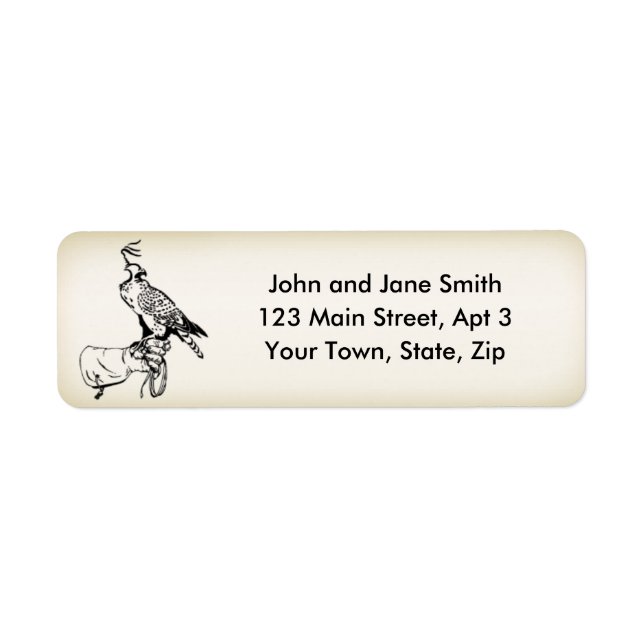 Falcon on Glove address label 2 Return Address Label (Front)