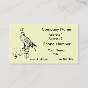 Falcon on Glove Business Card