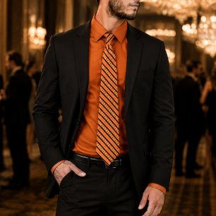 FALCON – Orange & Black Power Tie