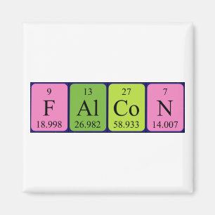 Falcon periodic table name magnet