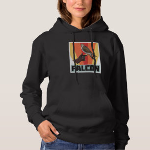 Falcon Retro Vintage Falconry with Hawk and Eagle  Hoodie