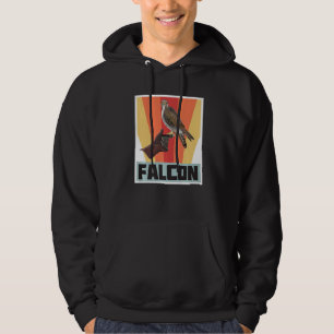 Falcon Retro Vintage Falconry with Hawk and Eagle  Hoodie