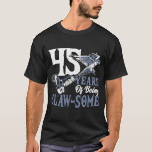 Falconer 45 Years Birthday Falconry T-Shirt