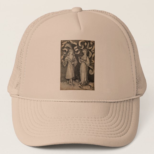 Falconer and Lady Trucker Hat (Front)