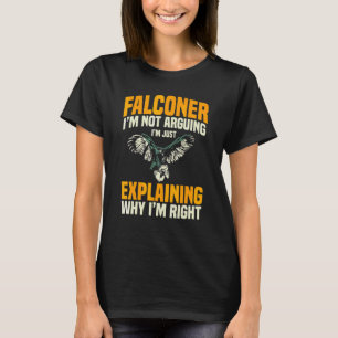 Falconer Falconry Gamehawking Falcon Ornithologist T-Shirt