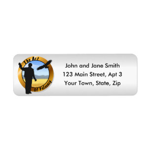 Falconer Medallion Round return address Label
