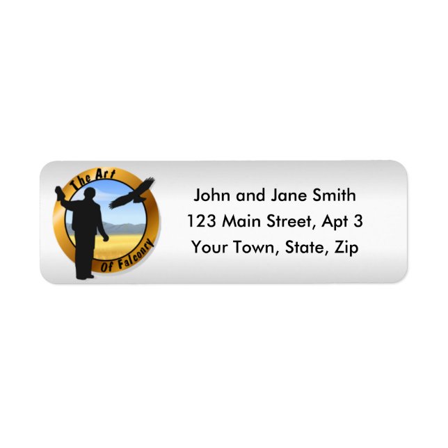 Falconer Medallion Round return address Label (Front)