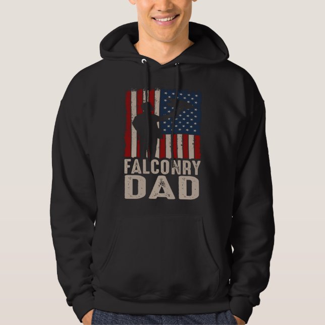 Falconry Dad Falconer Hawker Falcon  Hawking Exper Hoodie (Front)