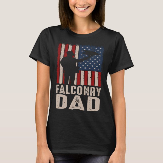 Falconry Dad Falconer Hawker Falcon  Hawking Exper T-Shirt (Front)