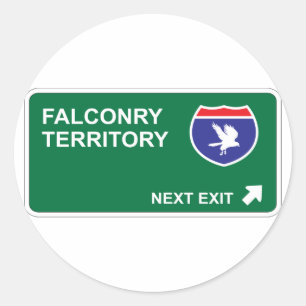 Falconry Next Exit Classic Round Sticker