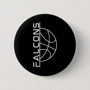 Falcons Sketll 6 Cm Round Badge