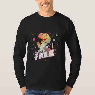 FALK - Cute Boy Name with cute Dinosaur T-Shirt